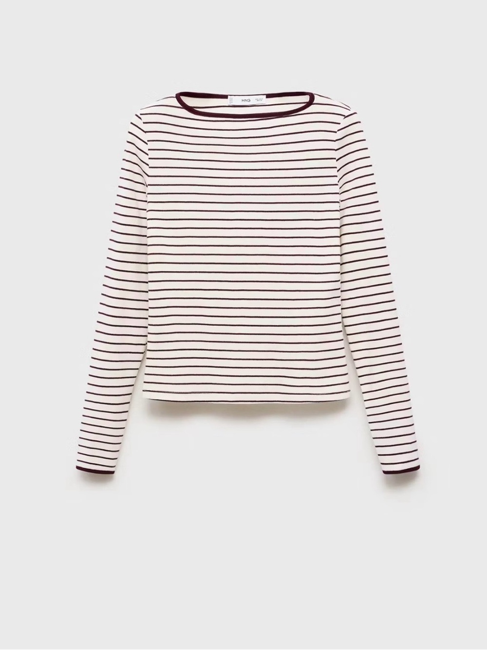Mango Cotton T-Shirt with Button Cuffs